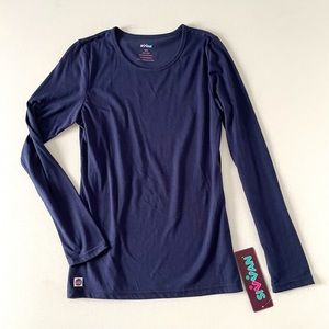 Sivvan Navy Long Sleeve Undershirt Scrubs Scrub Shirt M